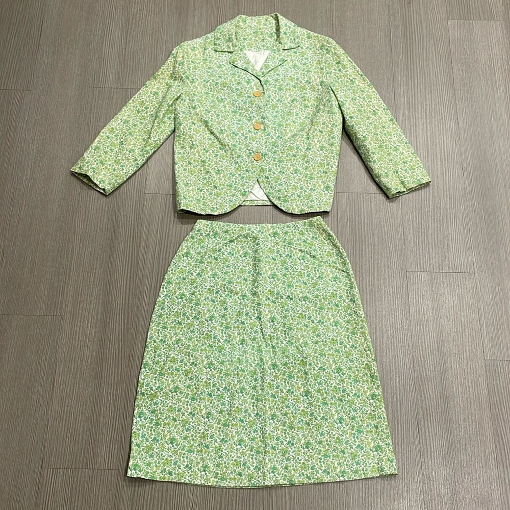 Handmade Vintage 2-piece Matching Blazer and Skirt